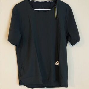 Nike Running - Rise 365 Logo-Print Dri-FIT Ripstop T-Shirt - Black